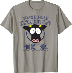 South Park Elementary GO COWS! , white, S T-Shirt - T-Shirt | Sand