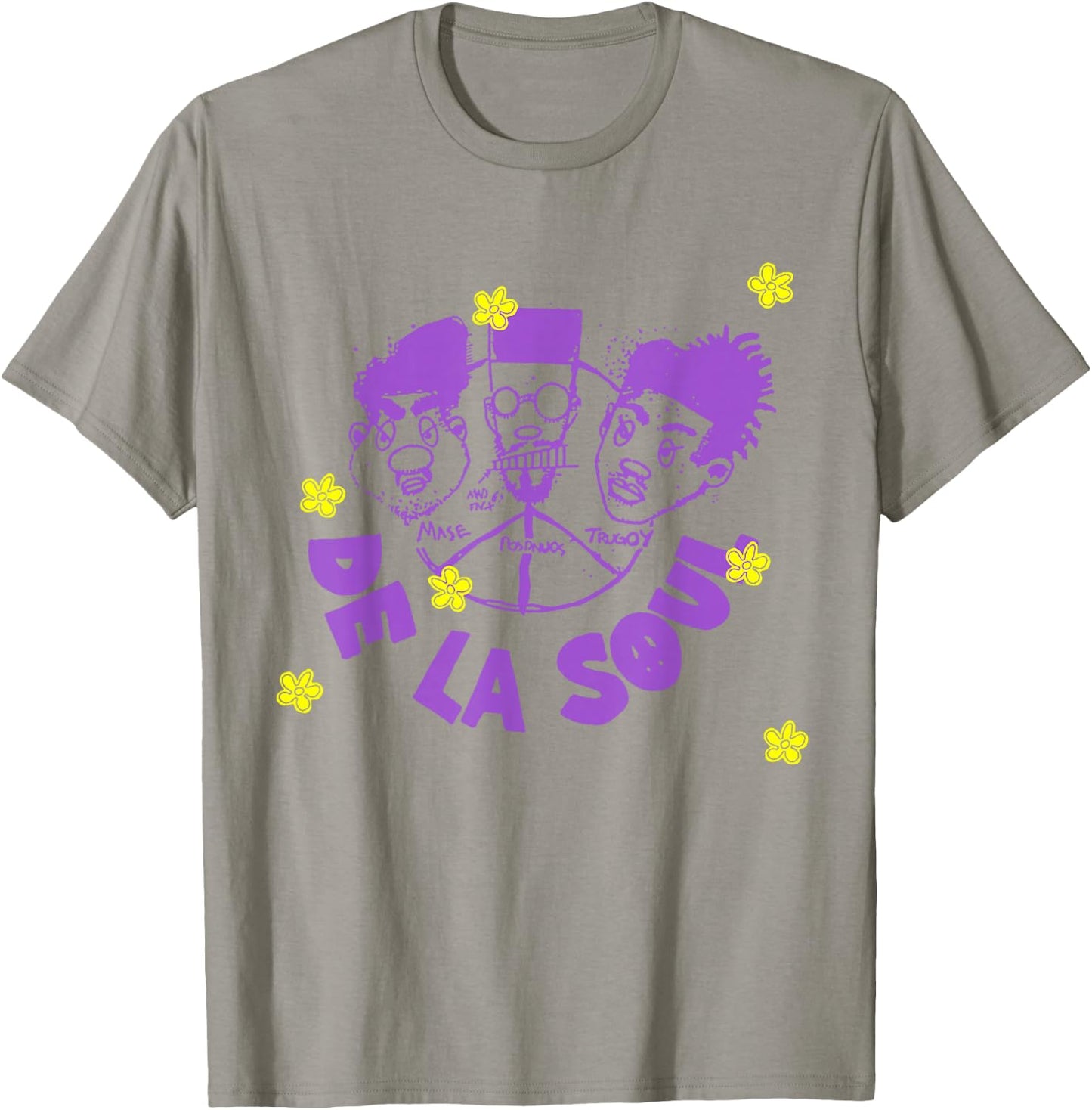 Official De La Soul Illustrated , White T-Shirt - T-Shirt | Sand