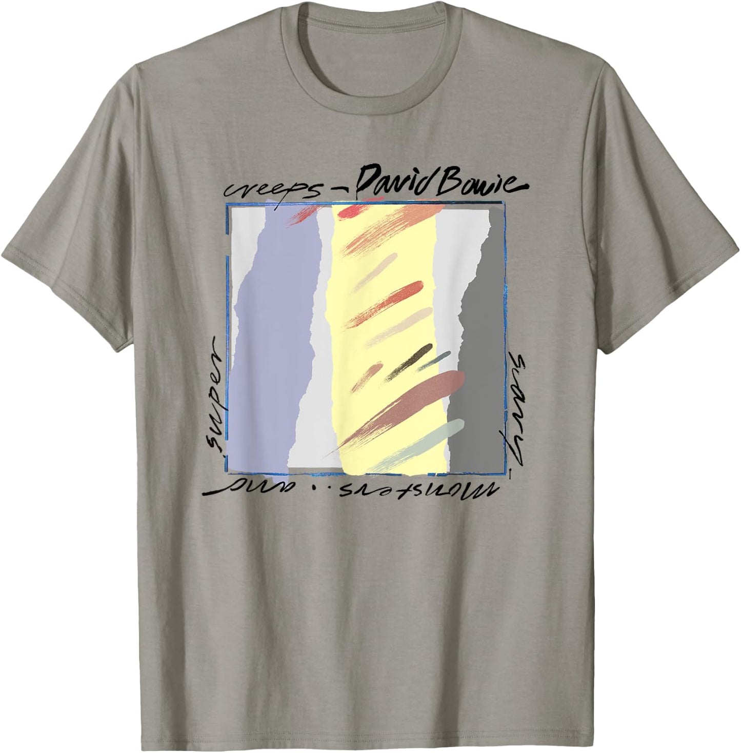 David Bowie - Scary Monsters Abstract , grey, S T-Shirt - T-Shirt | Sand