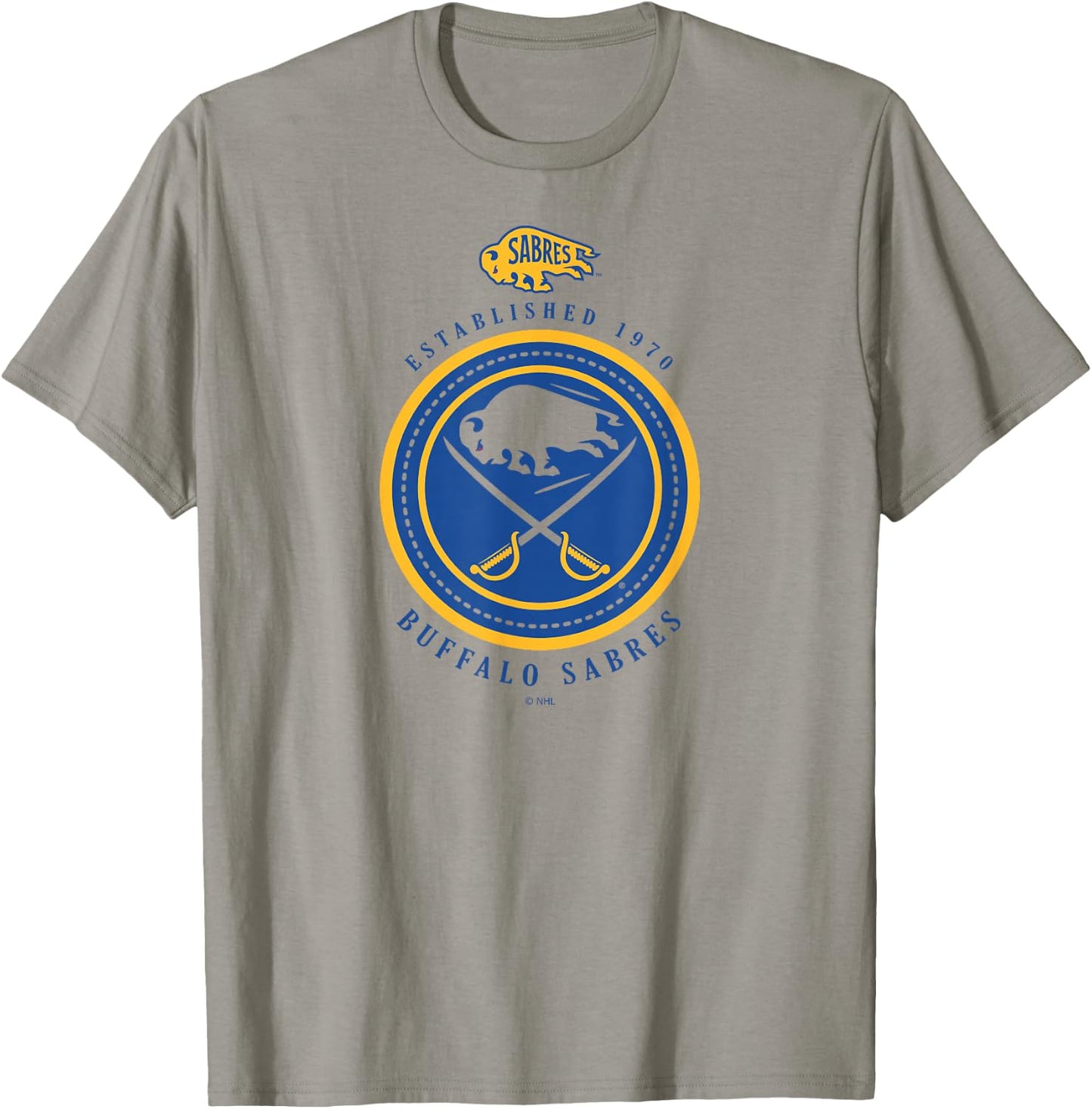 Buffalo Sabres Est 1970 White Officially Licensed T-Shirt - T-Shirt | Sand