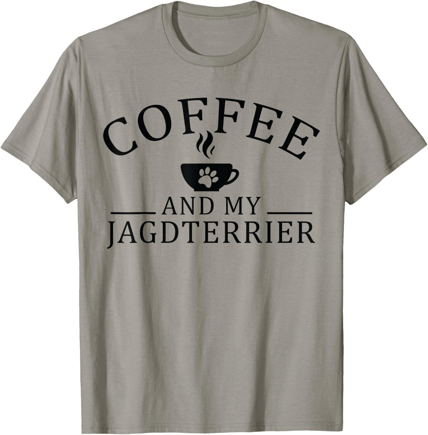 Jagdterrier Dog And Coffee T-Shirt - T-Shirt | Sand