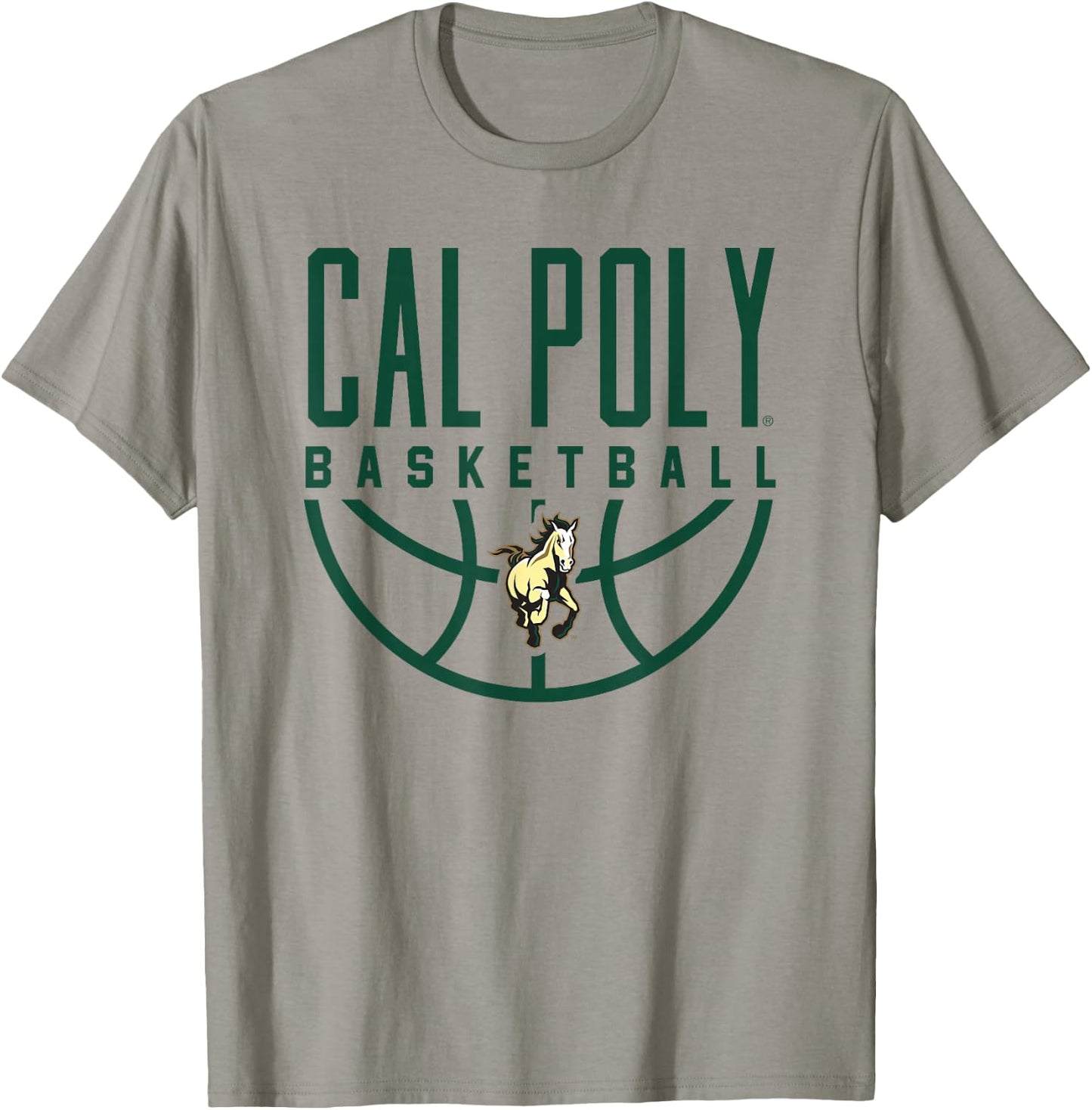 Cal Poly Mustangs Basketball Arch T-Shirt - T-Shirt | Sand