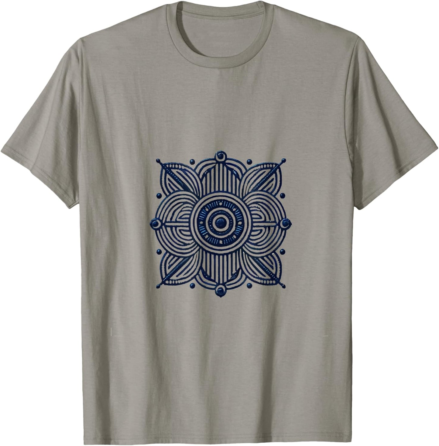 Motif floral géométrique avec détails symétriques T-Shirt - T-Shirt | Sand