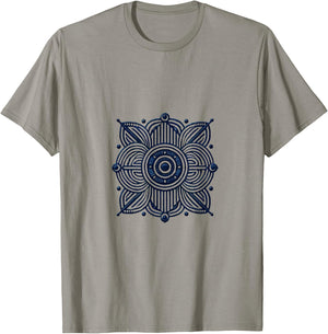 Motif floral géométrique avec détails symétriques T-Shirt - T-Shirt | Sand