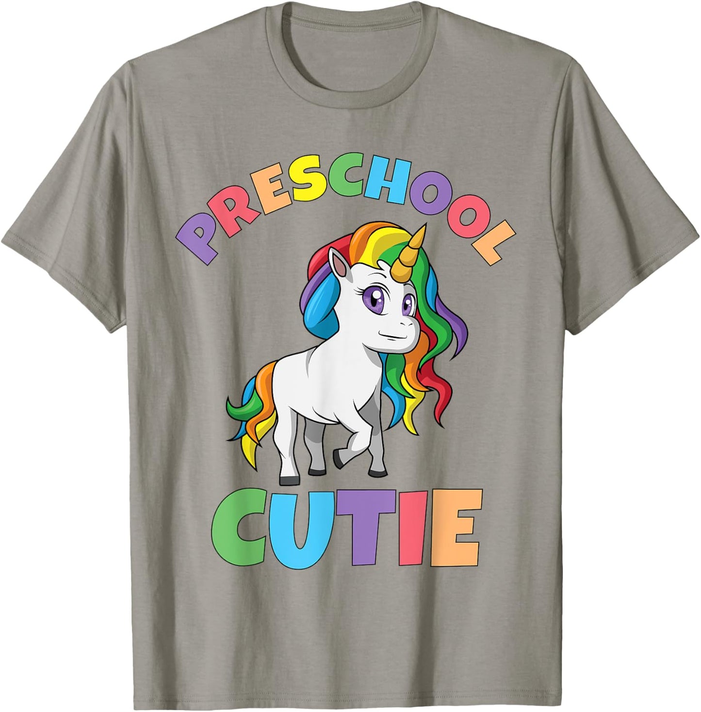 First Day of Preschool Girls Toddler Unicorn Preschool Cutie T-Shirt - T-Shirt | Sand