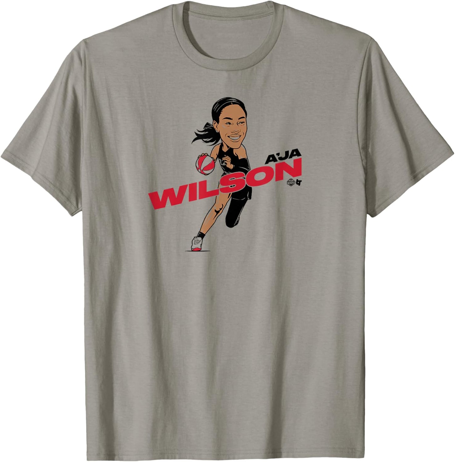 A'ja Wilson - Caricature - Las Vegas Basketball T-Shirt - T-Shirt | Sand