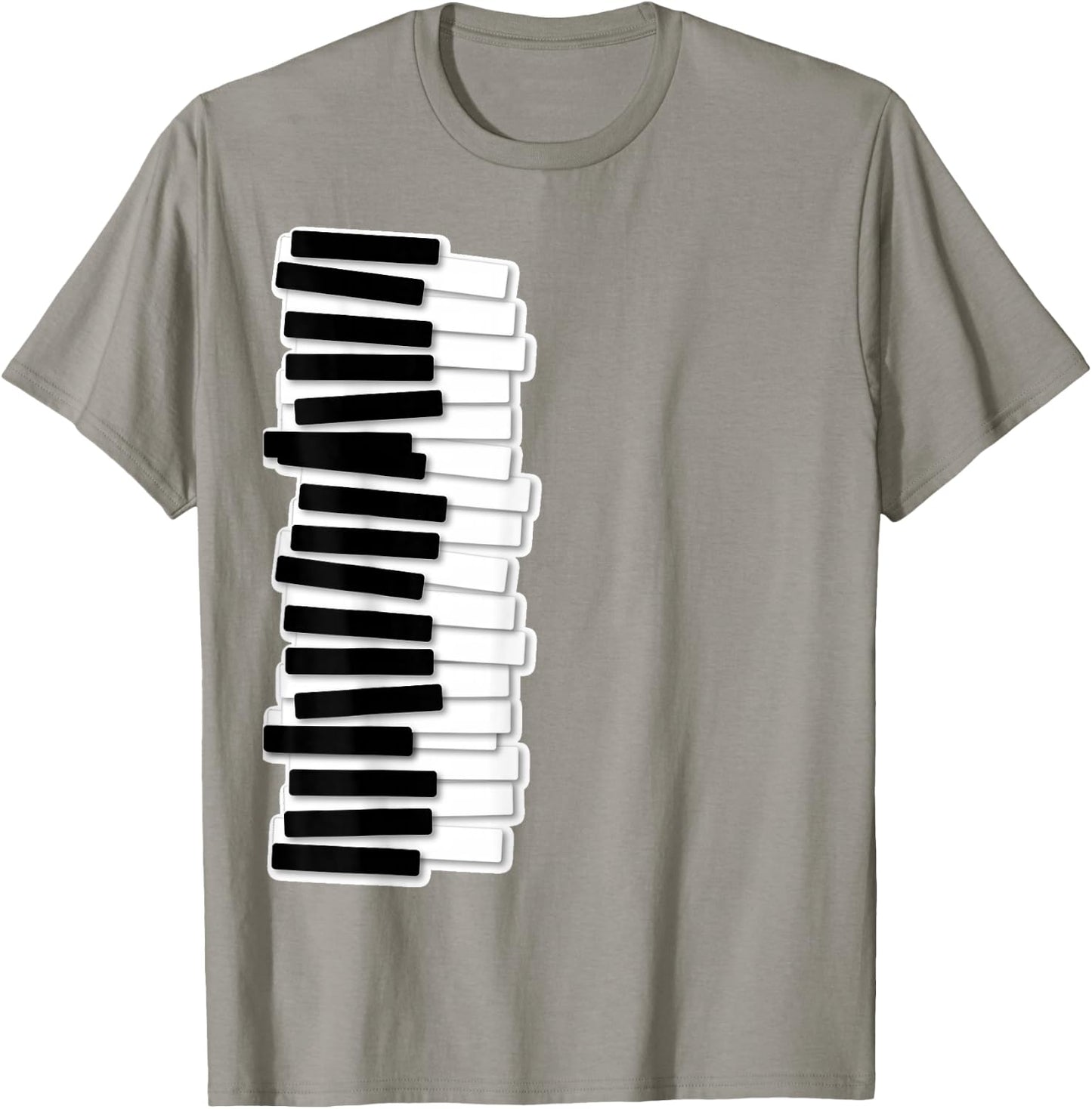 Funny Wobbly Piano Keyboard – Pianist & Musician Graphic T-Shirt - T-Shirt | Sand