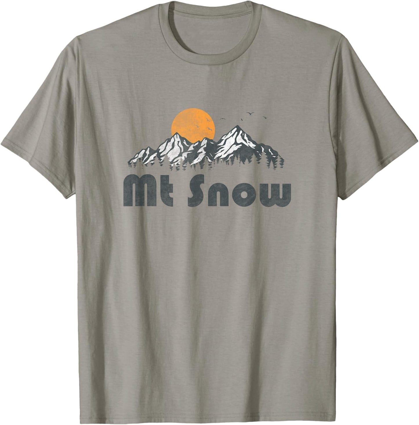 Retro Mount Snow Vermont Vintage 80s Mountain Graphic T-Shirt - T-Shirt | Sand