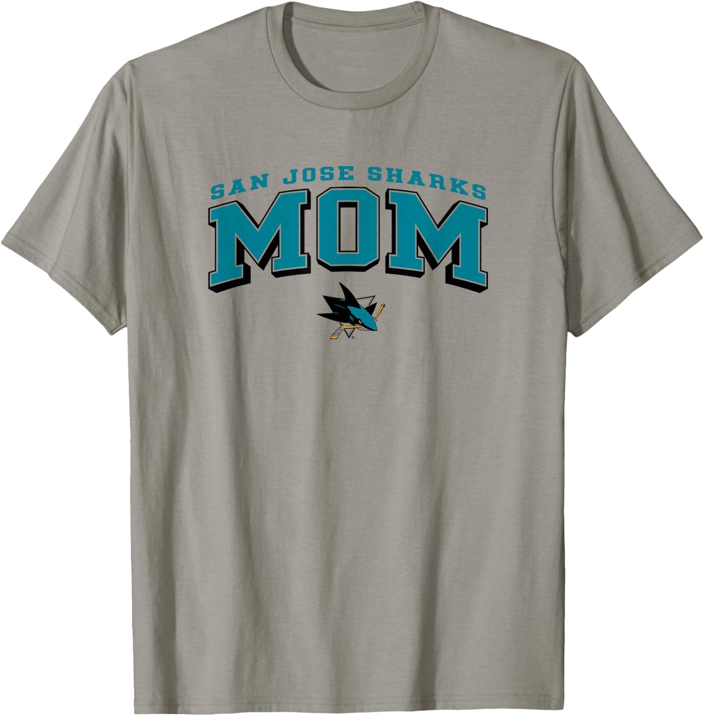 San Jose Sharks Mom Arch White NHL Officially Licensed T-Shirt - T-Shirt | Sand