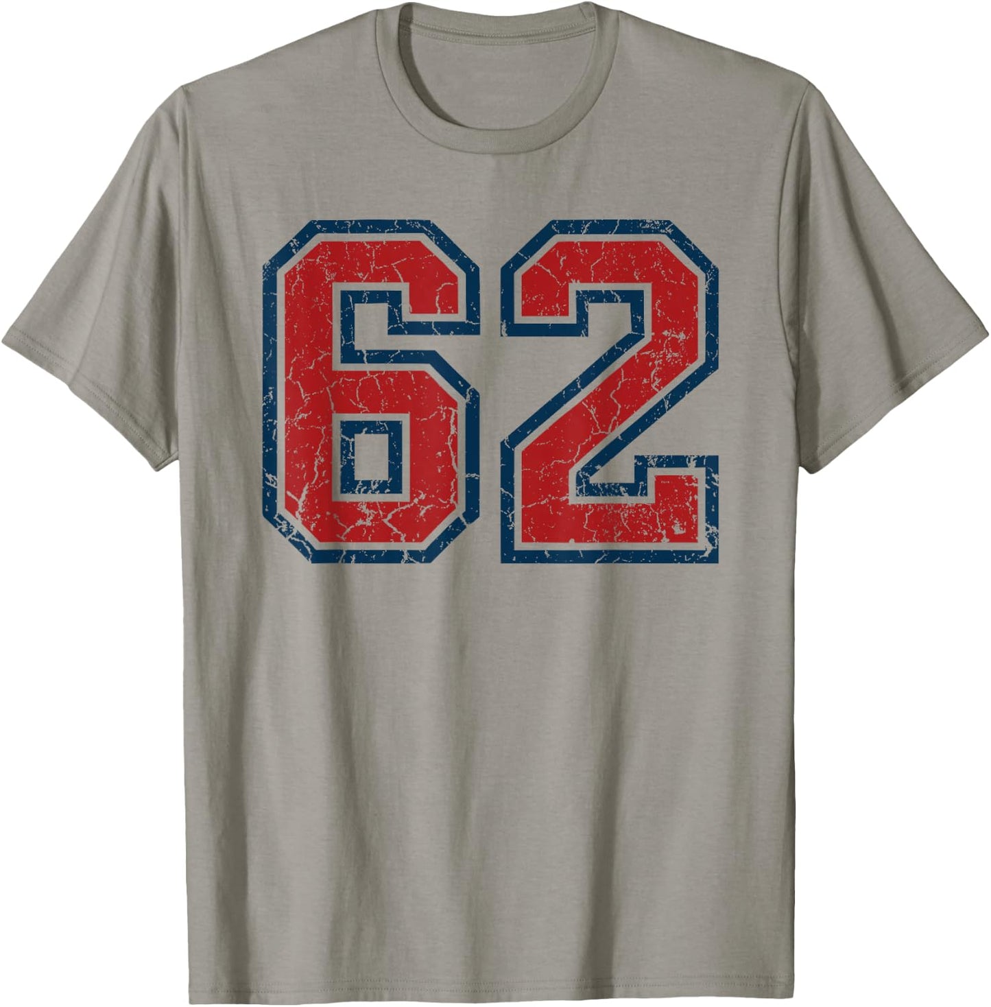 Red and Blue Sports Number 62 Jersey Uniform Player Fan T-Shirt - T-Shirt | Sand