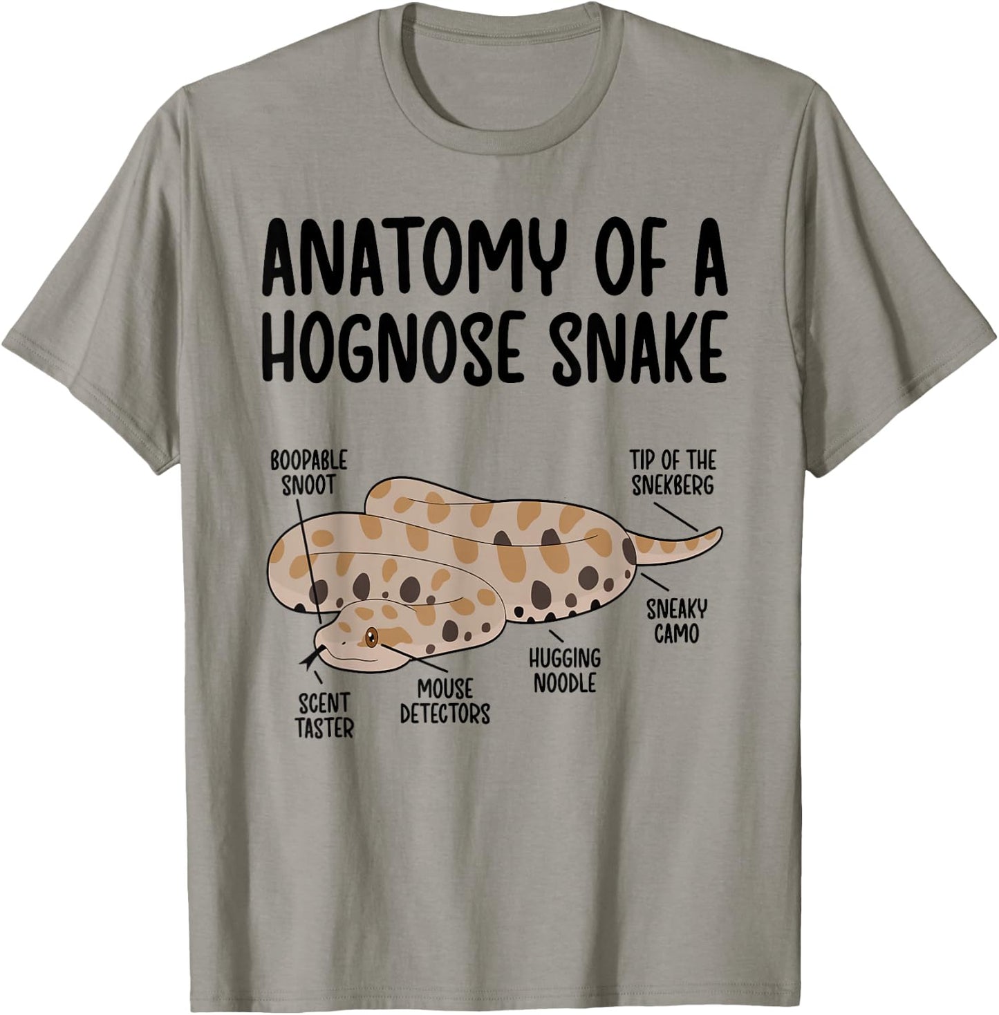 Anatomy Of A Hognose Snake Owner Hognose Snake Lover T-Shirt - T-Shirt | Sand