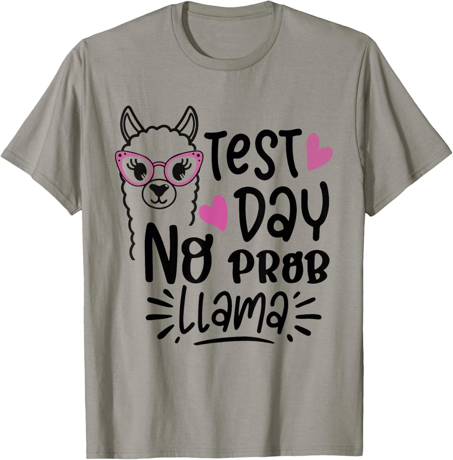 Test Day No Prob-llama Llama Teacher Testing Day T-Shirt - T-Shirt | Sand
