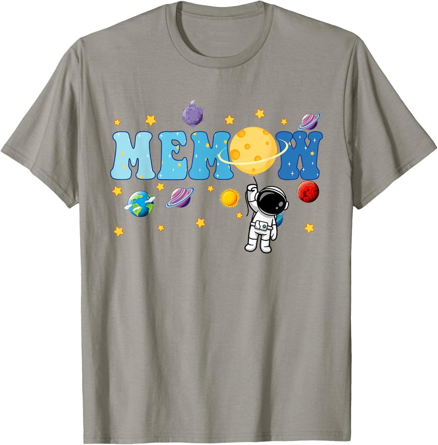 Memaw of The Bday Boy Astronaut Space Planets Family T-Shirt - T-Shirt | Sand