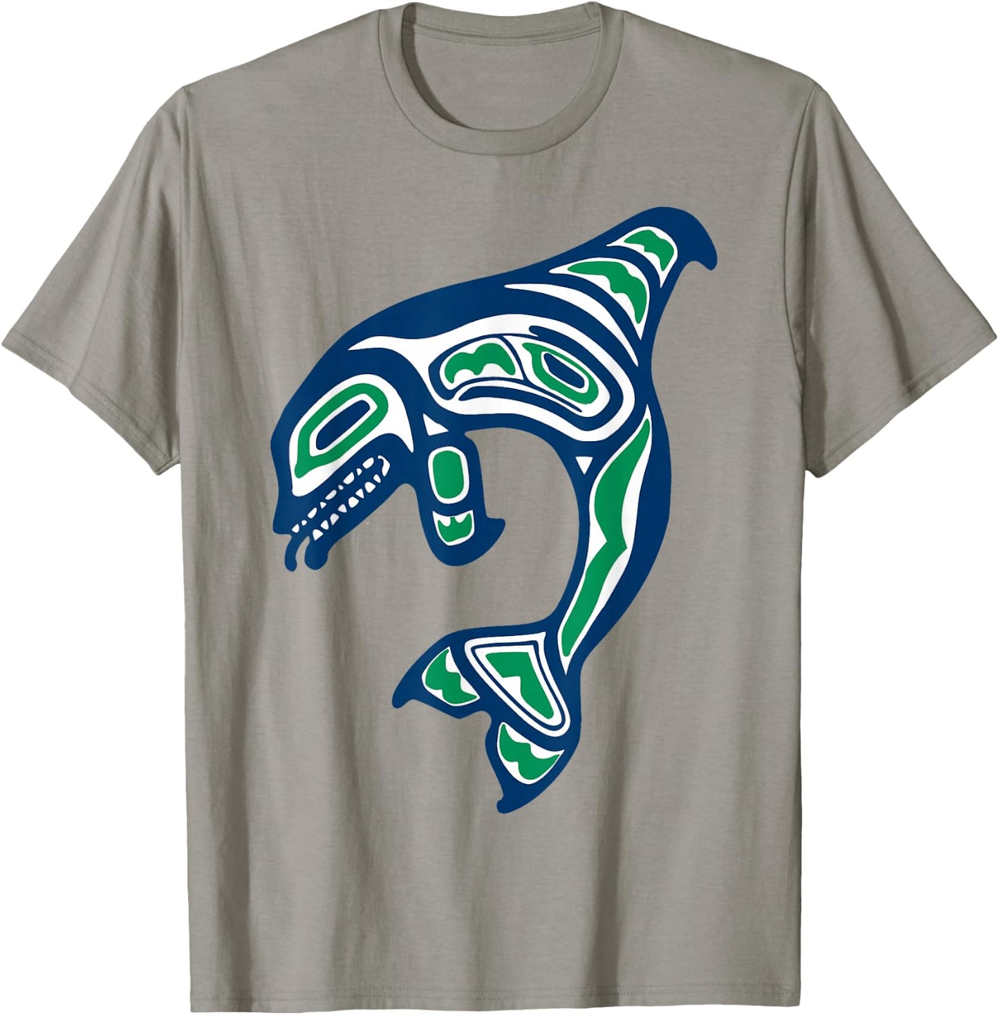 Native American Indian Orca Whale Pacific Northwest T-Shirt - T-Shirt | Sand