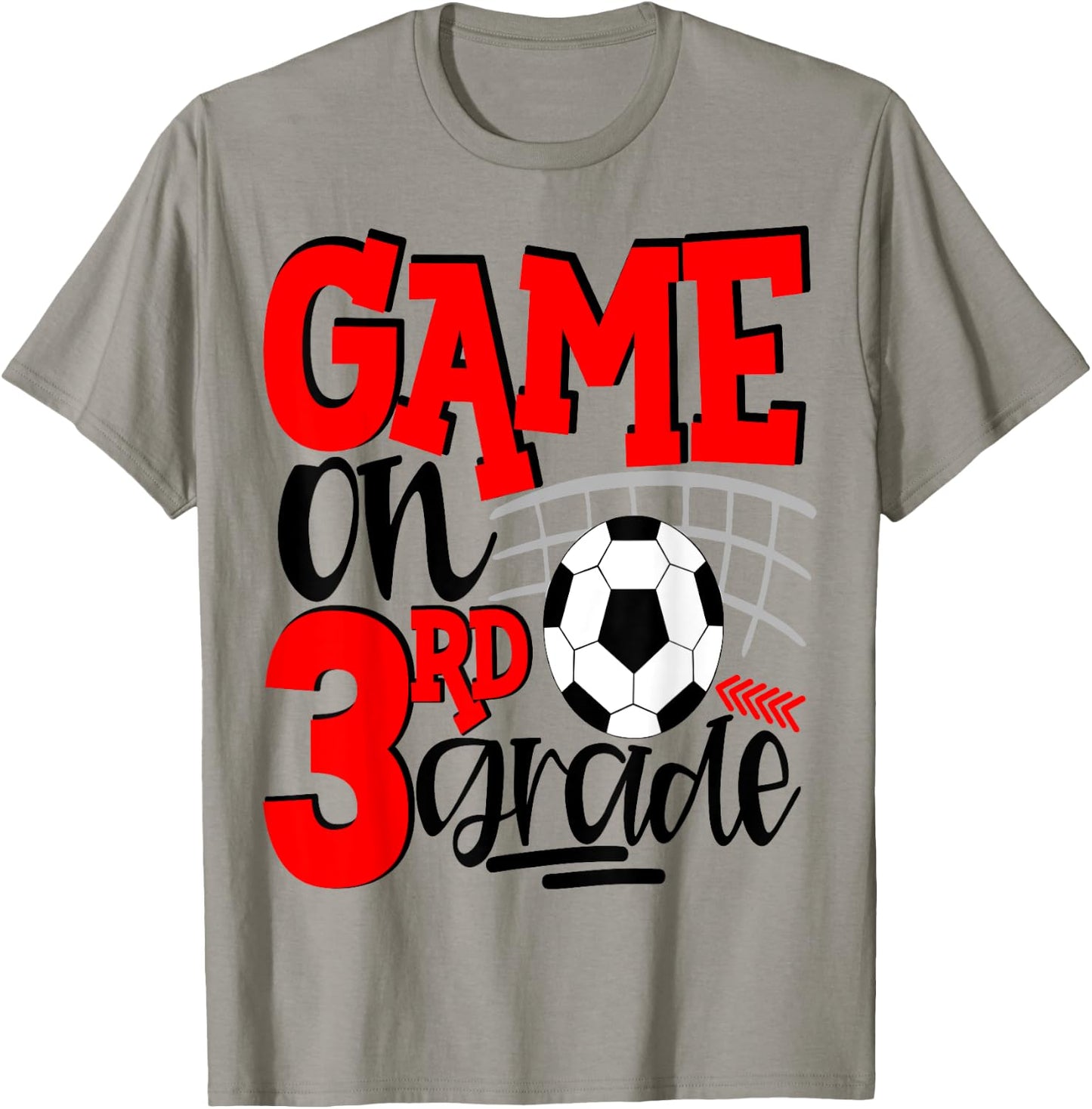 3rd Grade Soccer First Day Of School Kids Red T-Shirt - T-Shirt | Sand