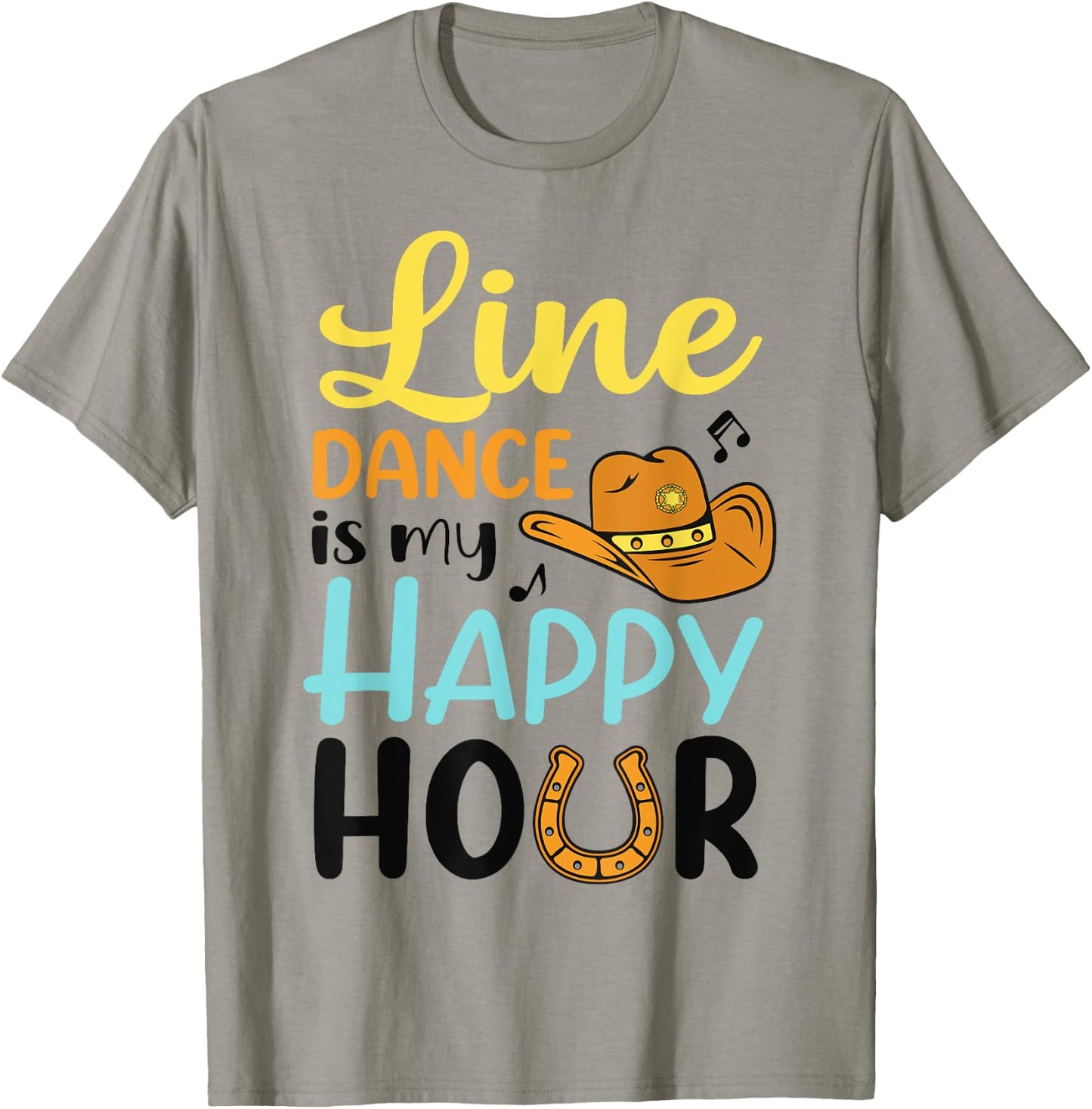 Line Dance ist meine Happy Hour T-Shirt - T-Shirt | Sand