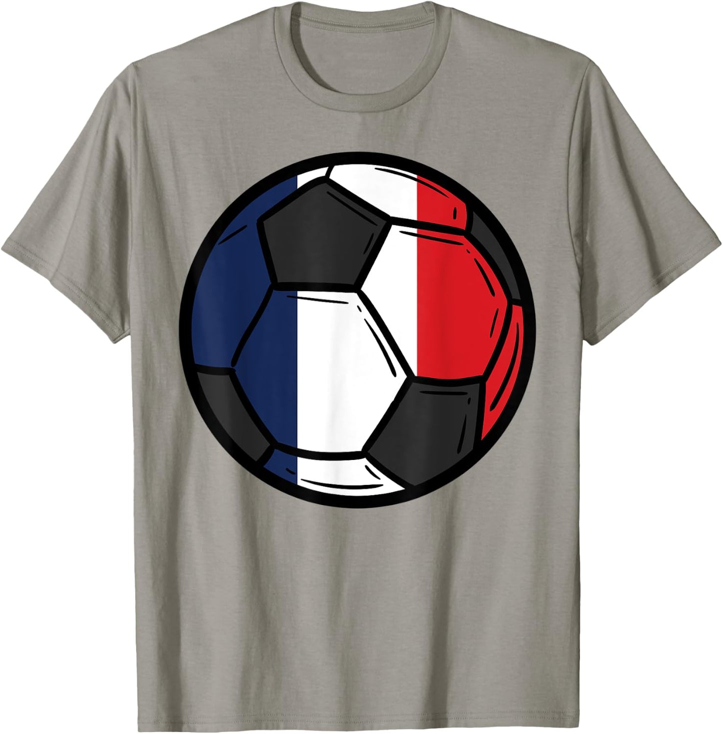 France Flag Soccer Ball French Fan Men Women Kids Boys Girls T-Shirt - T-Shirt | Sand