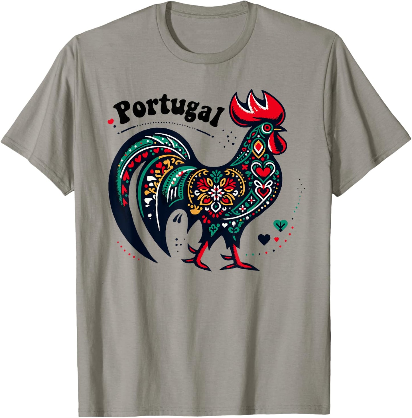 Portuguese Rooster Emblem Galo de Barcelos T-Shirt - T-Shirt | Sand