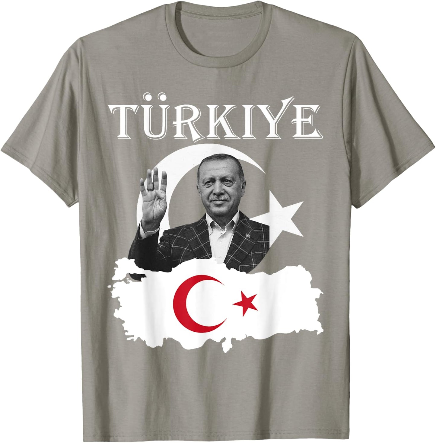 Recep Tayyip Erdogan Turkish Red Flag T-Shirt - T-Shirt | Sand