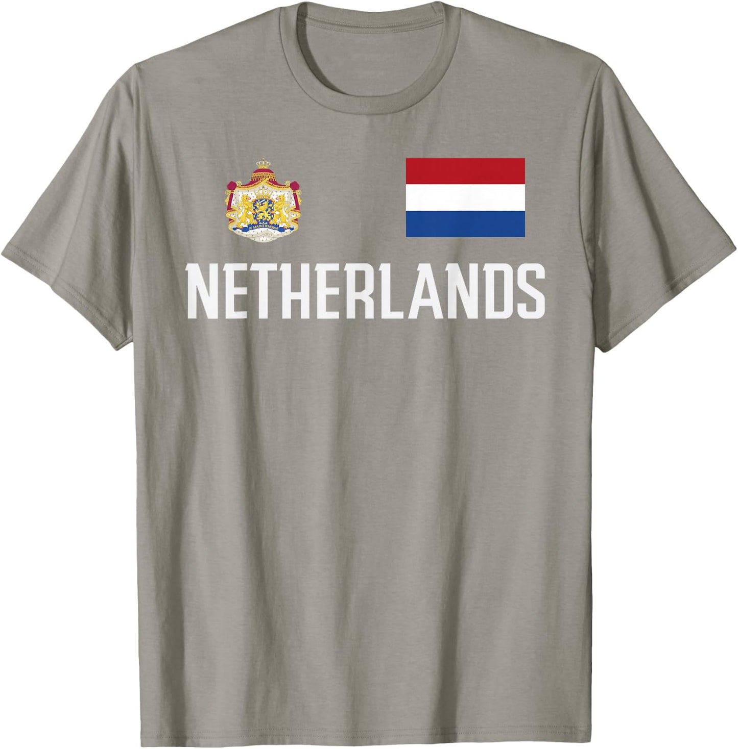 Netherlands Flag Football Soccer Fan Men Women Kids T-Shirt - T-Shirt | Sand