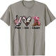 Peace Love Cowgirl Western Cowgirl Boots and Hat Country , white, S T-Shirt - T-Shirt | Sand