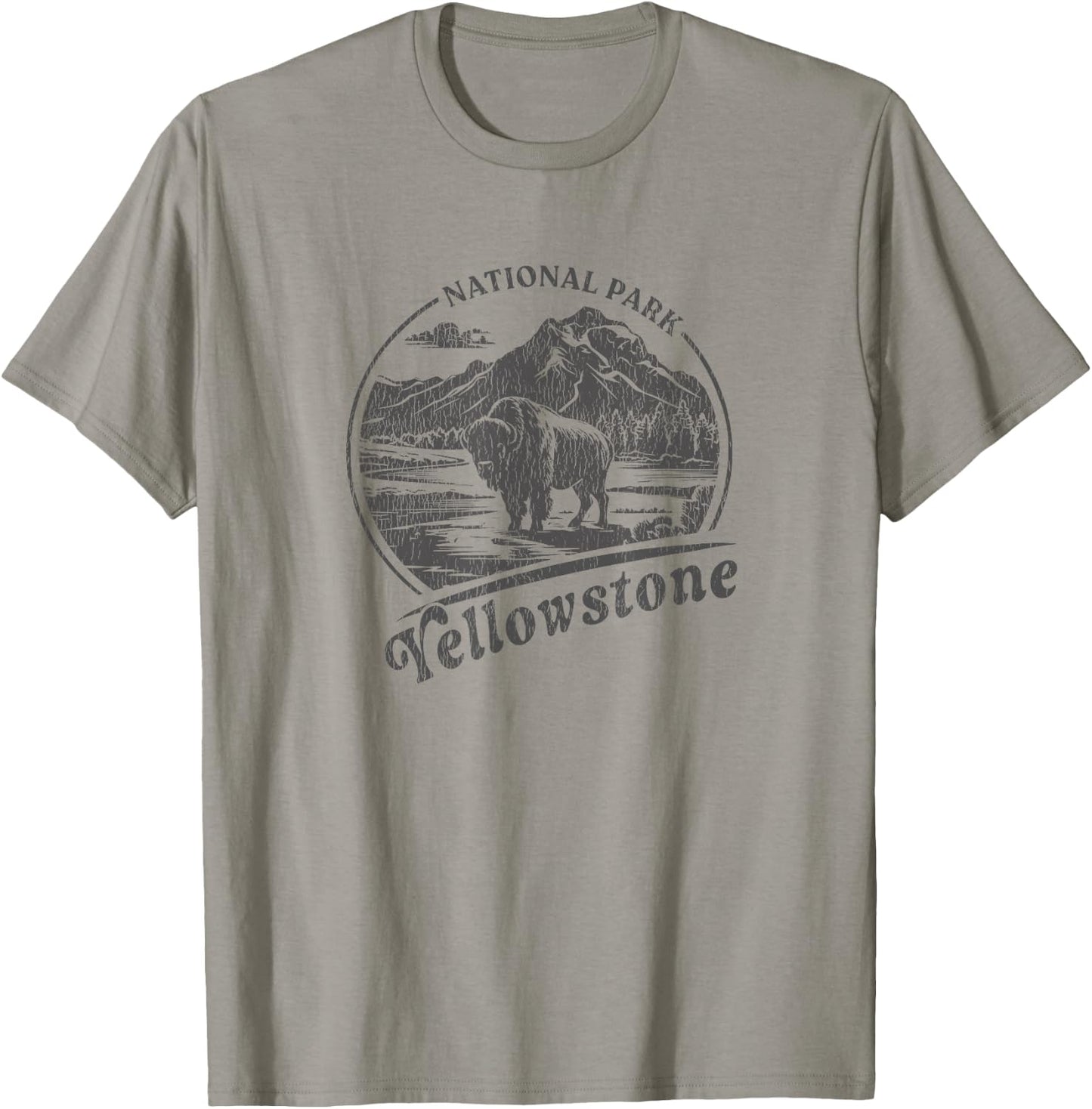 Vintage Yellowstone National Park Men Women Kids T-Shirt - T-Shirt | Sand