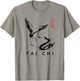Tai Chi Calligraphy / Snake Vs Crane Chinese Art Design T-Shirt - T-Shirt | Sand