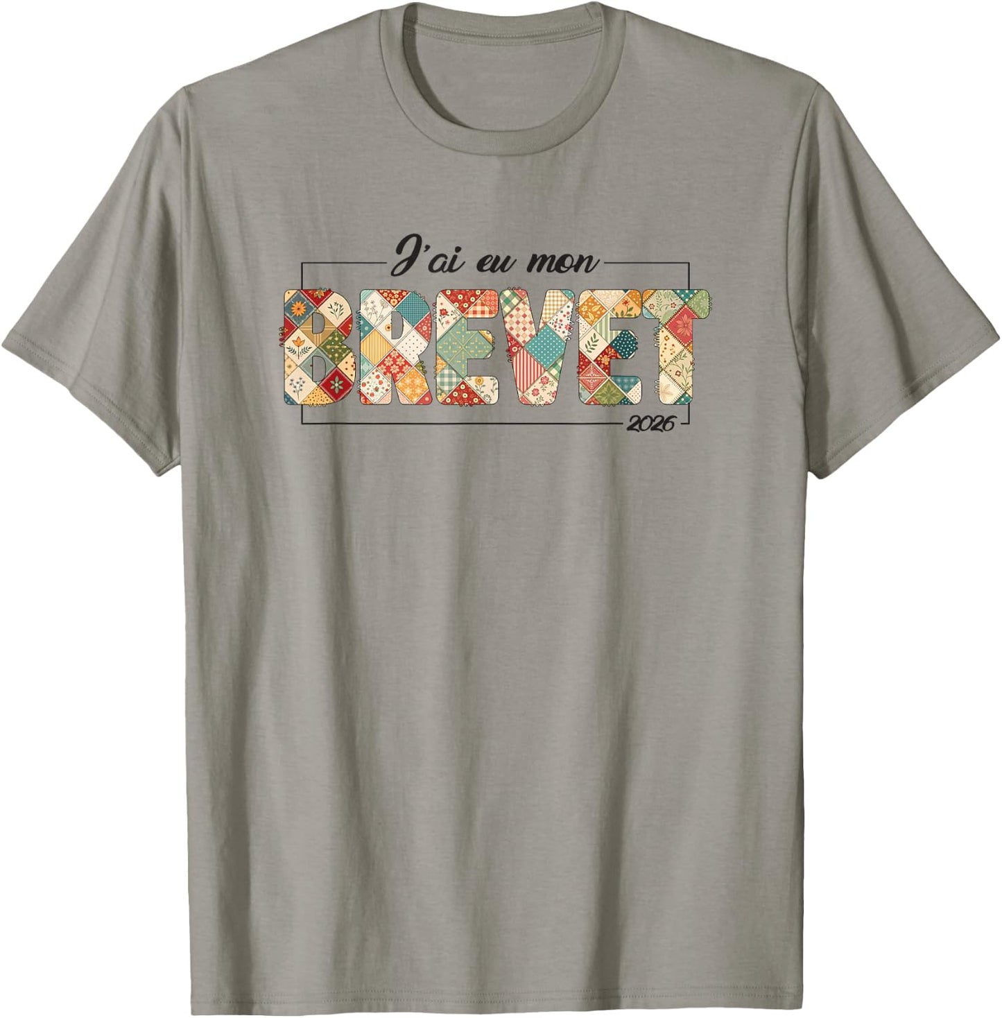 Brevet des collèges 2026 BEP Patchwork Quilt Humour T-Shirt - T-Shirt | Sand