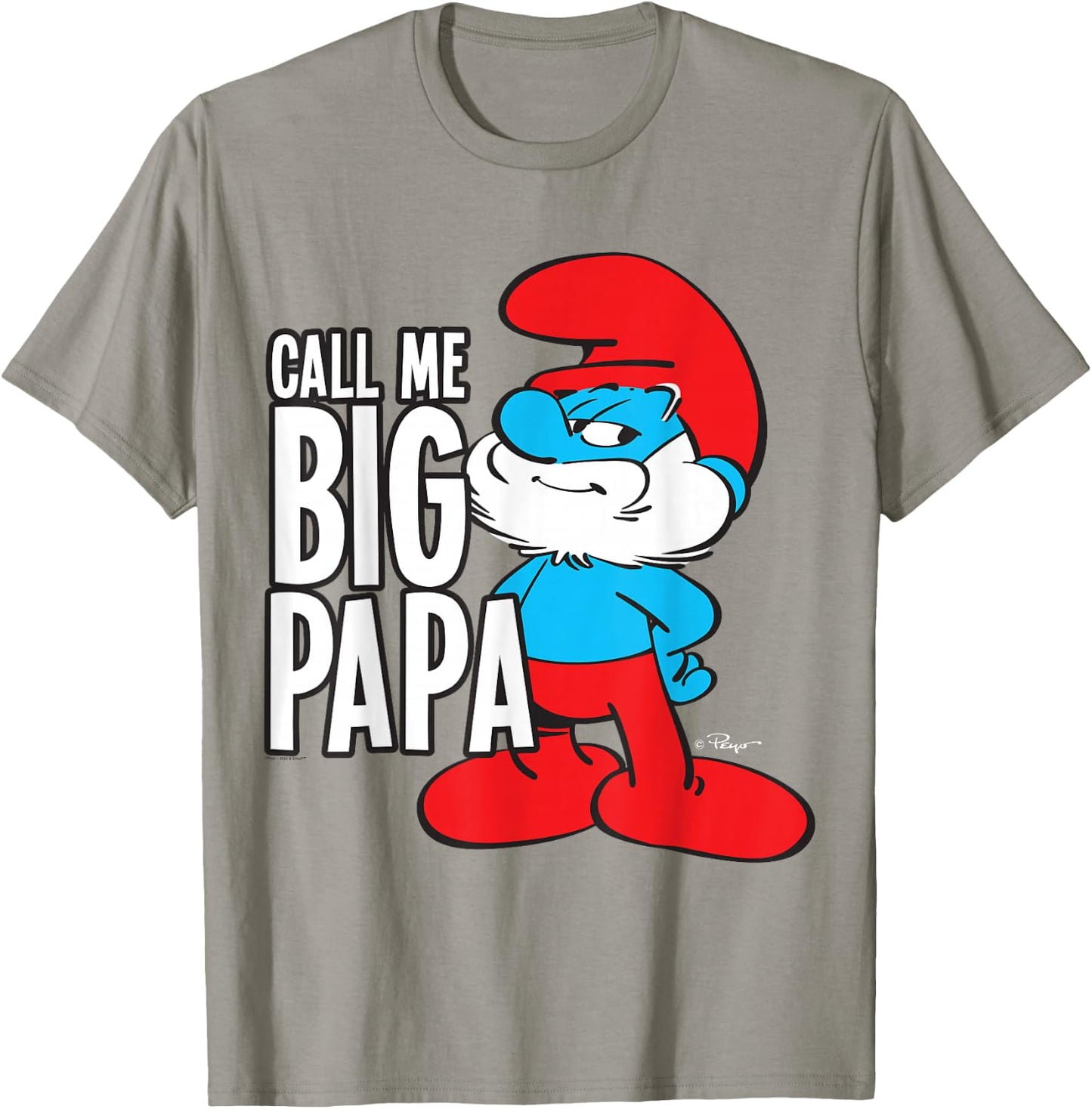 The Smurfs Call Me Big Papa , Blue, S T-Shirt - T-Shirt | Sand