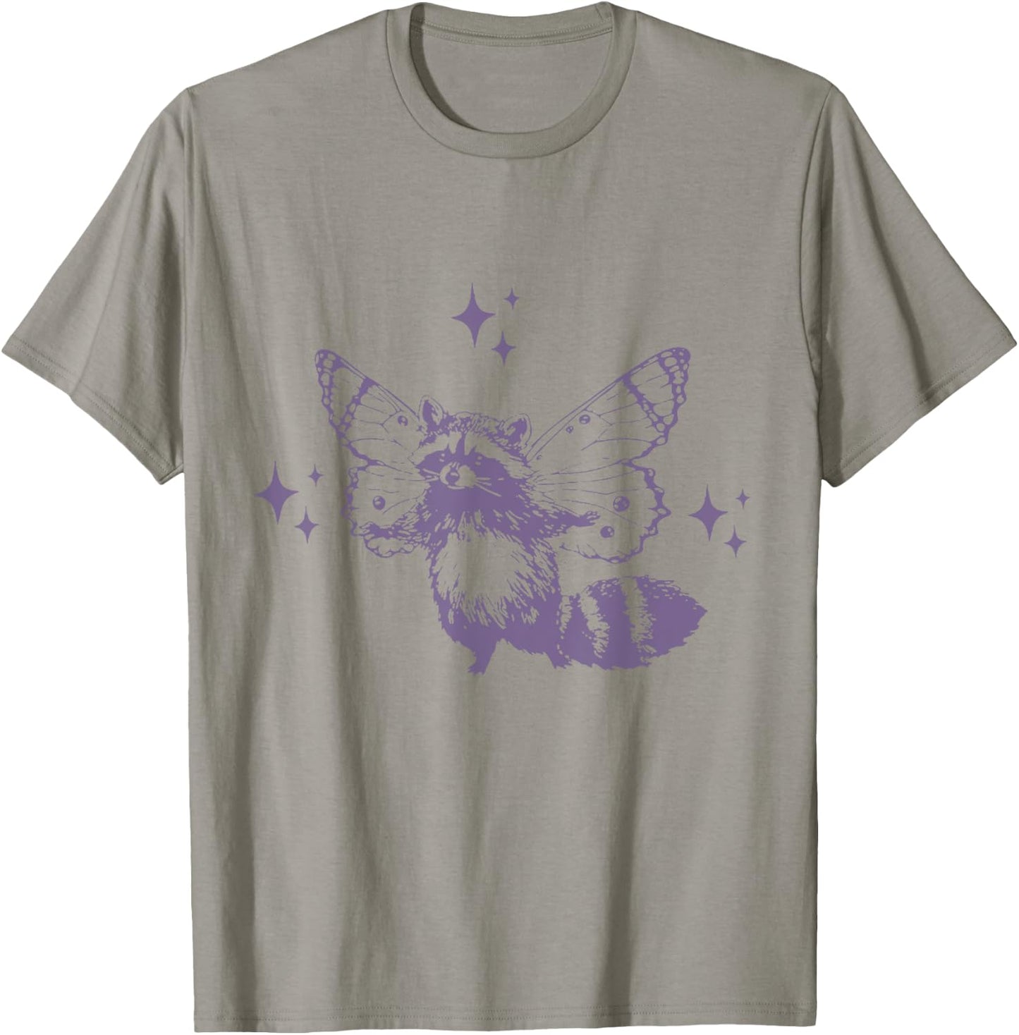Flying Raccoon With Butterfly Wings T-Shirt - T-Shirt | Sand