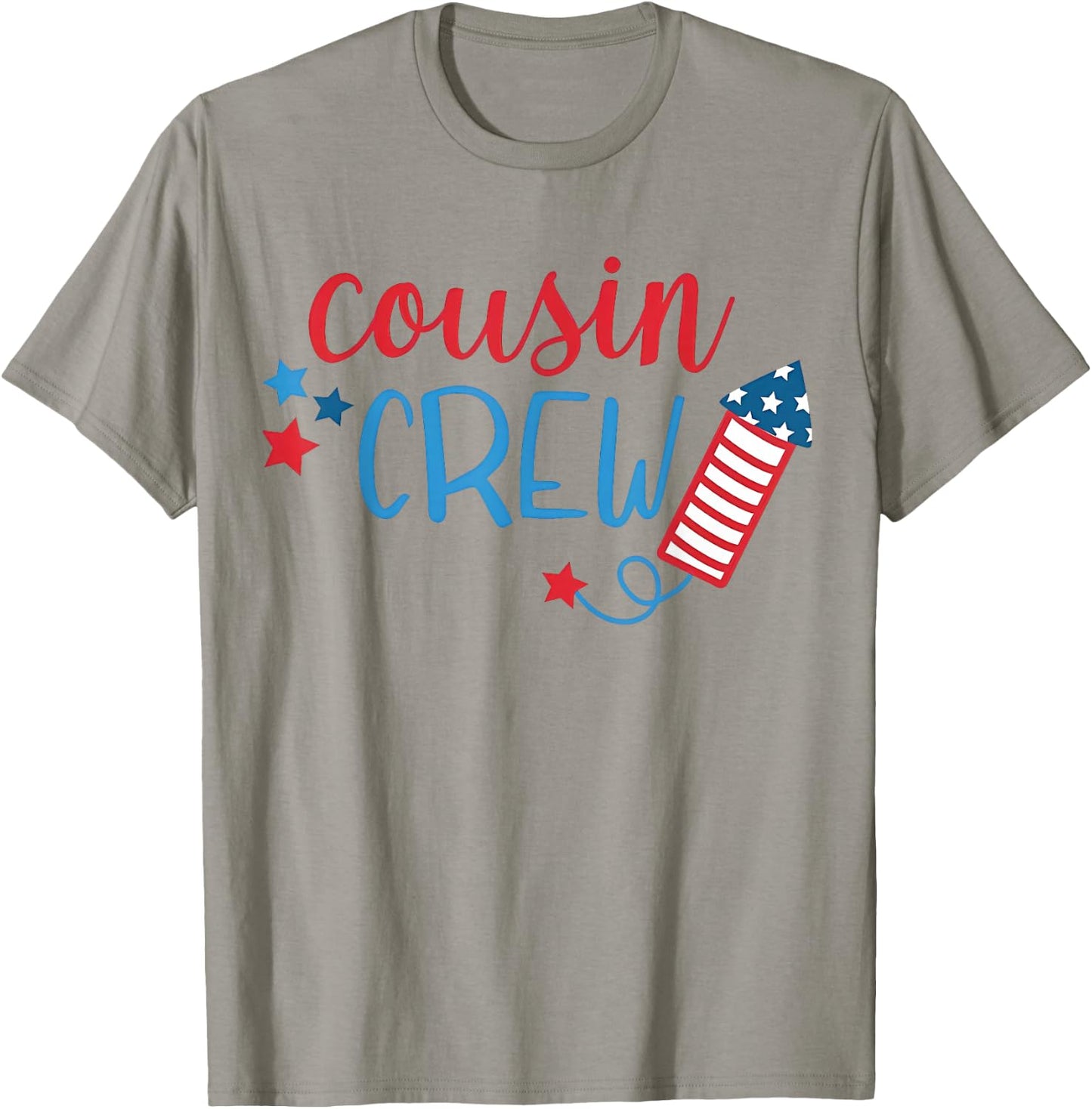 4th of July Cousin Crew Firecracker Red White Blue Kids T-Shirt - T-Shirt | Sand