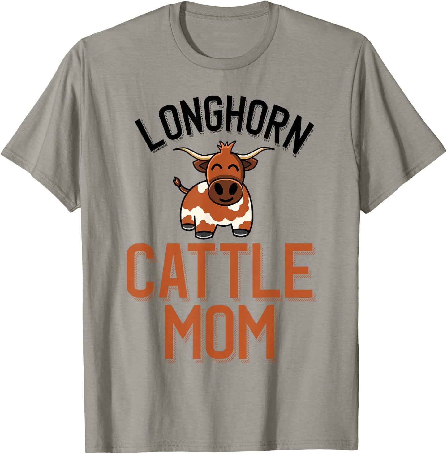 Longhorn Cattle Mom Cute Longhorn Cow Mom T-Shirt - T-Shirt | Sand