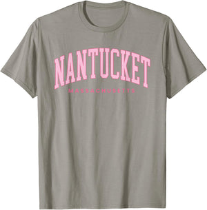 Vintage Nantucket Island Retro Preppy Throwback Girls Women T-Shirt - T-Shirt | Sand