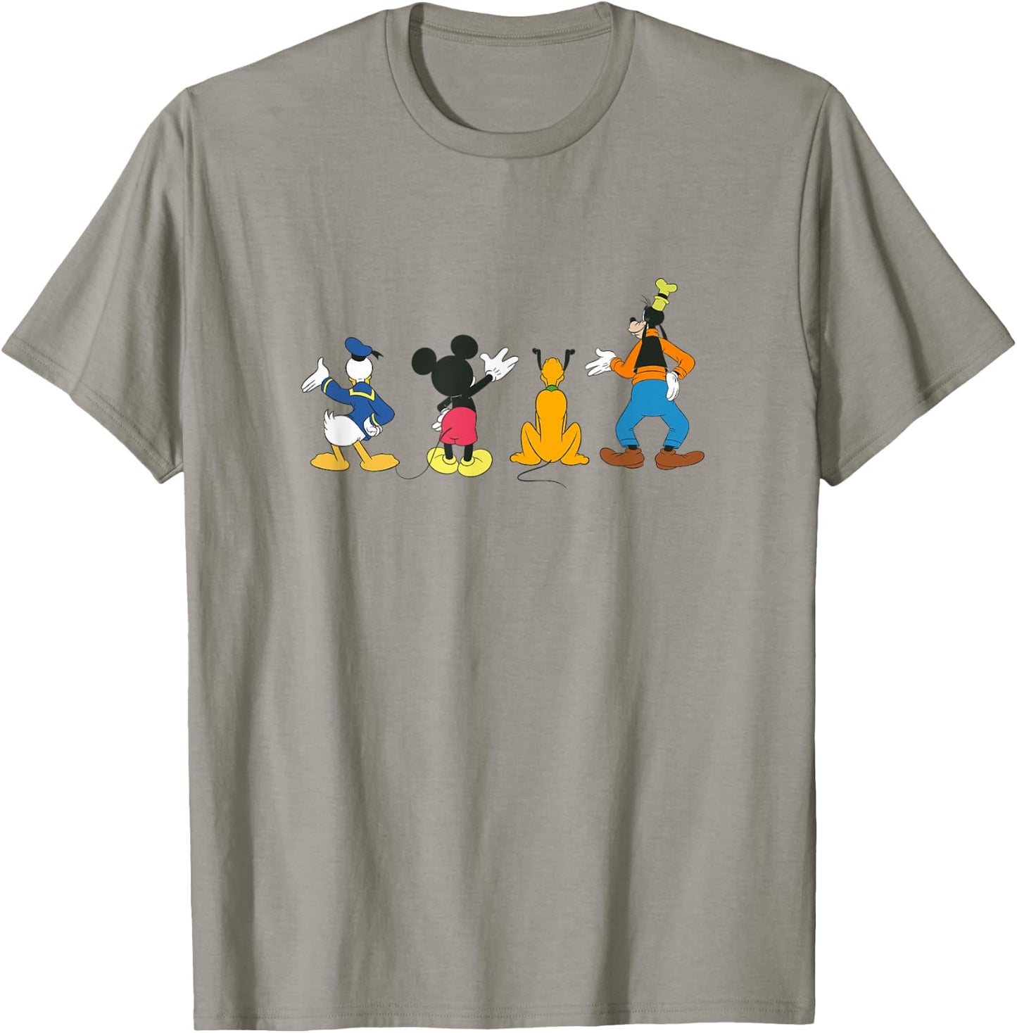 Disney Mickey And Friends Retro Backside Best Friend Line Up T-Shirt - T-Shirt | Sand