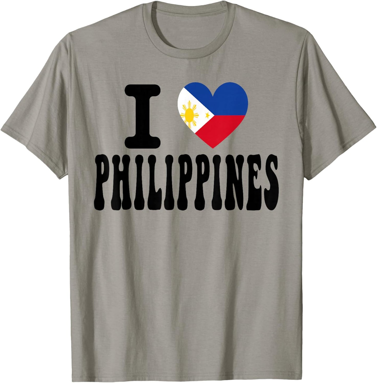 I Love Philippines Heart Flag Retro Travel Souvenir T-Shirt - T-Shirt | Sand