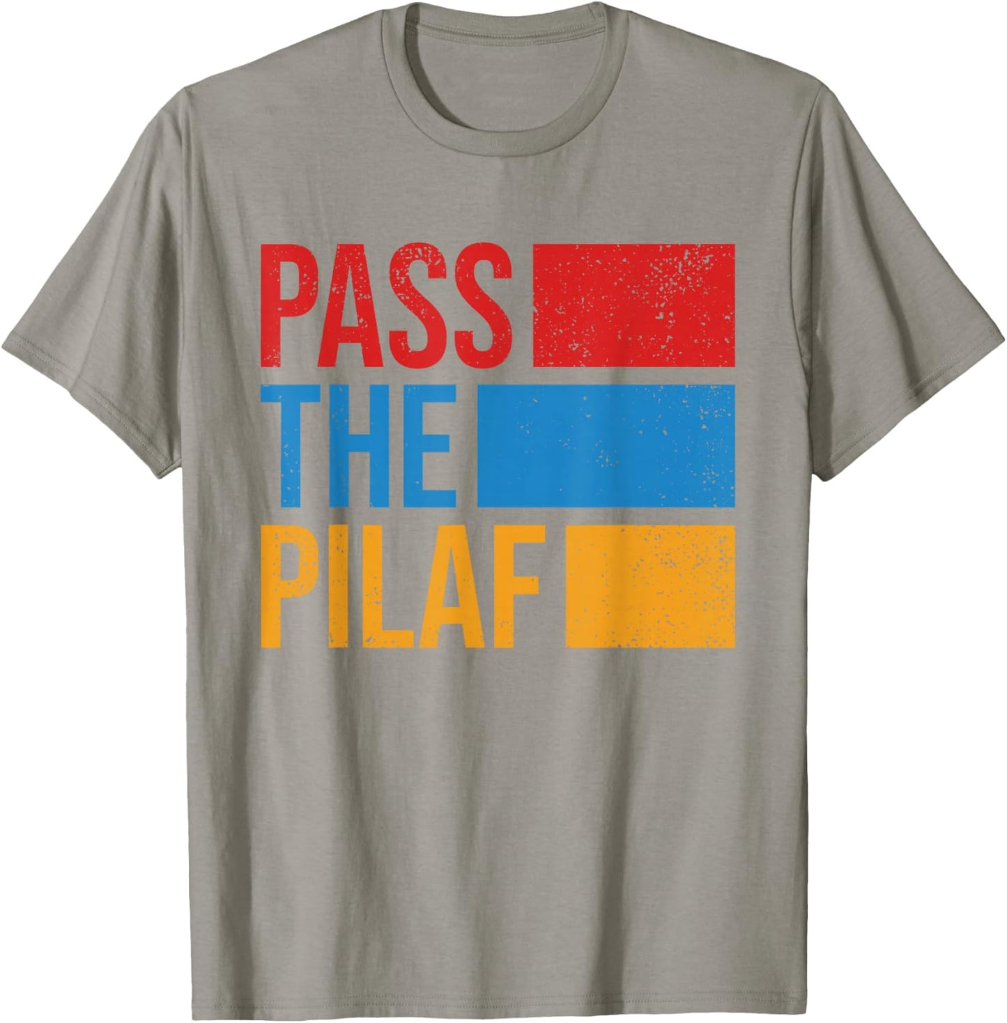 Pass The Pilaf Armenia Flag Retro Vintage Armenian Slang T-Shirt - T-Shirt | Sand