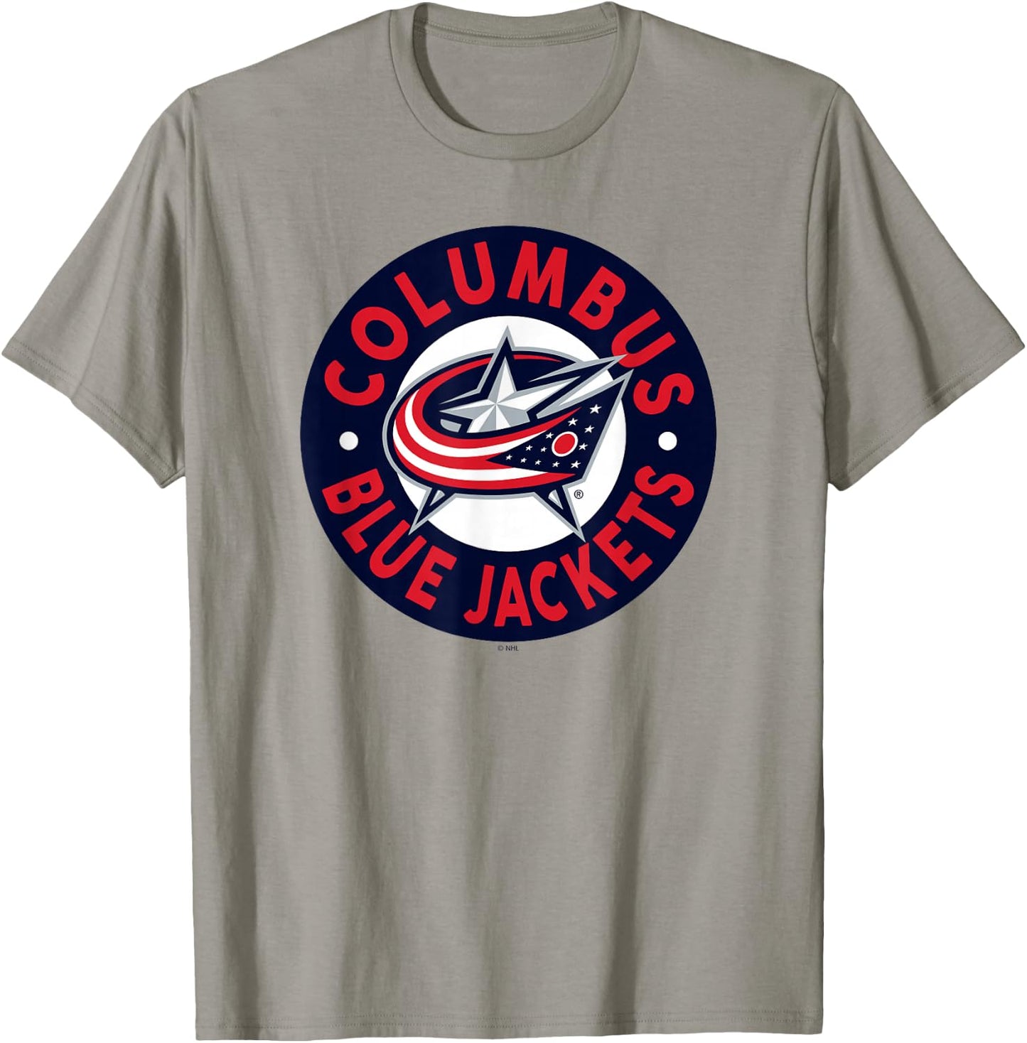 Columbus Blue Jackets Symbol Gray Officially Licensed T-Shirt - T-Shirt | Sand