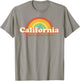 California retro vintage Regenbogen 70er T-Shirt - T-Shirt | Sand