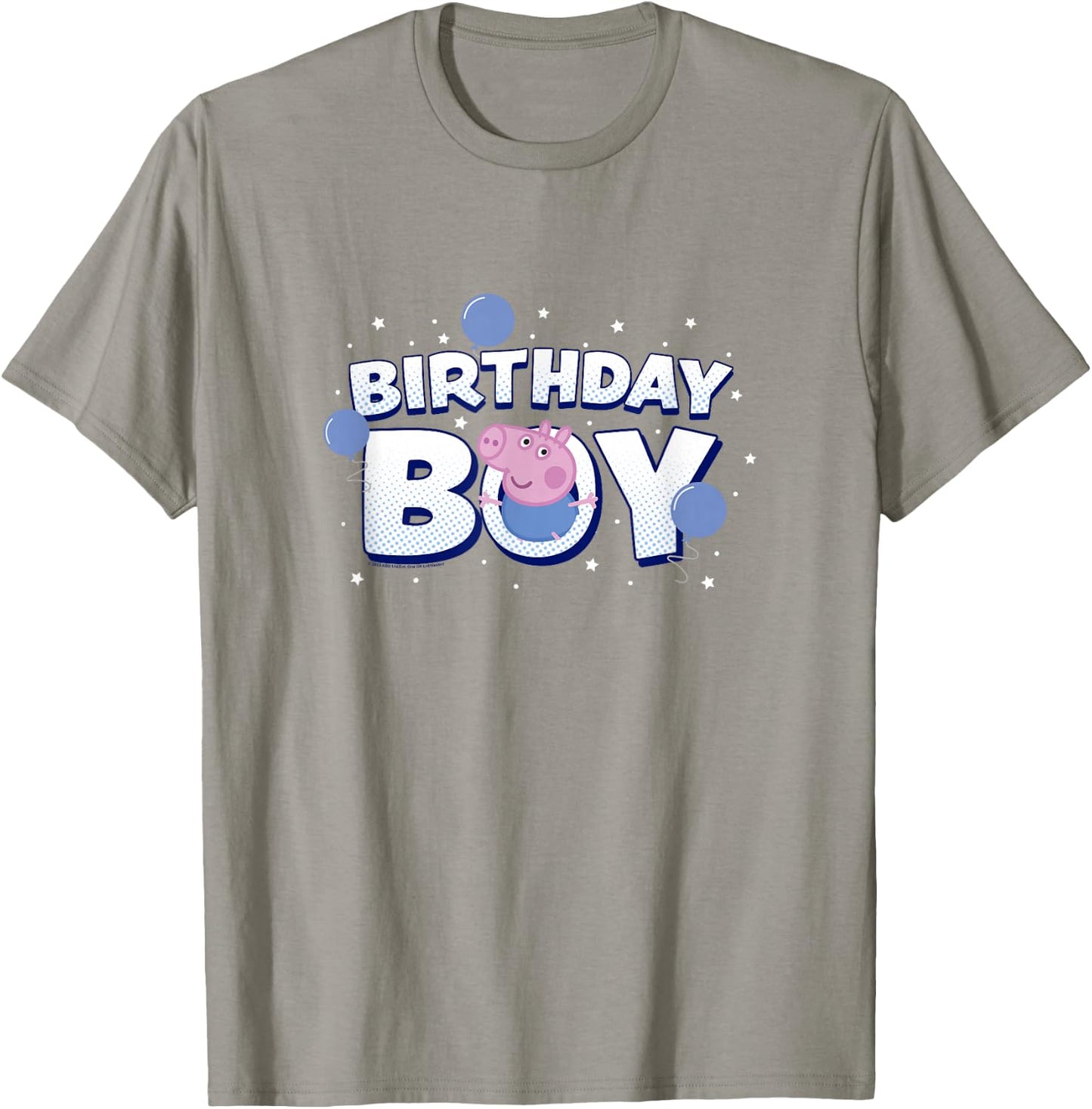 Peppa Pig George Birthday Boy Holiday Balloon Logo T-Shirt - T-Shirt | Sand