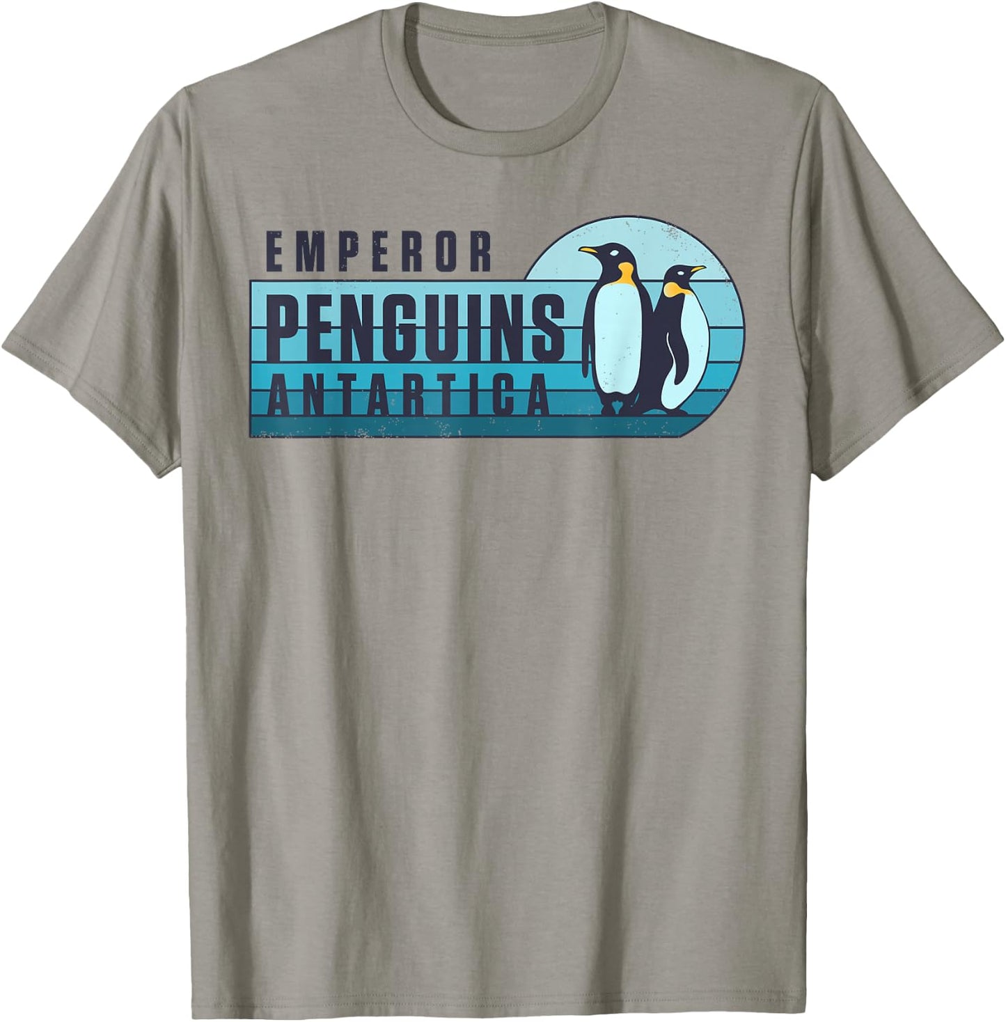 Emperor Penguins Antartica Penguin Lovers Retro Vintage Bird T-Shirt - T-Shirt | Sand