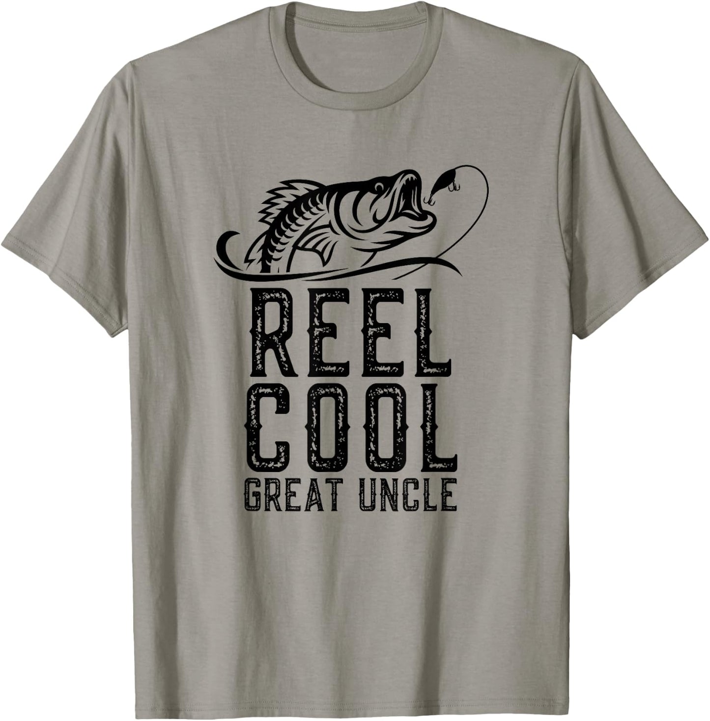 Reel Cool Great Uncle Fishing Fisherman Funny Retro T-Shirt - T-Shirt | Sand