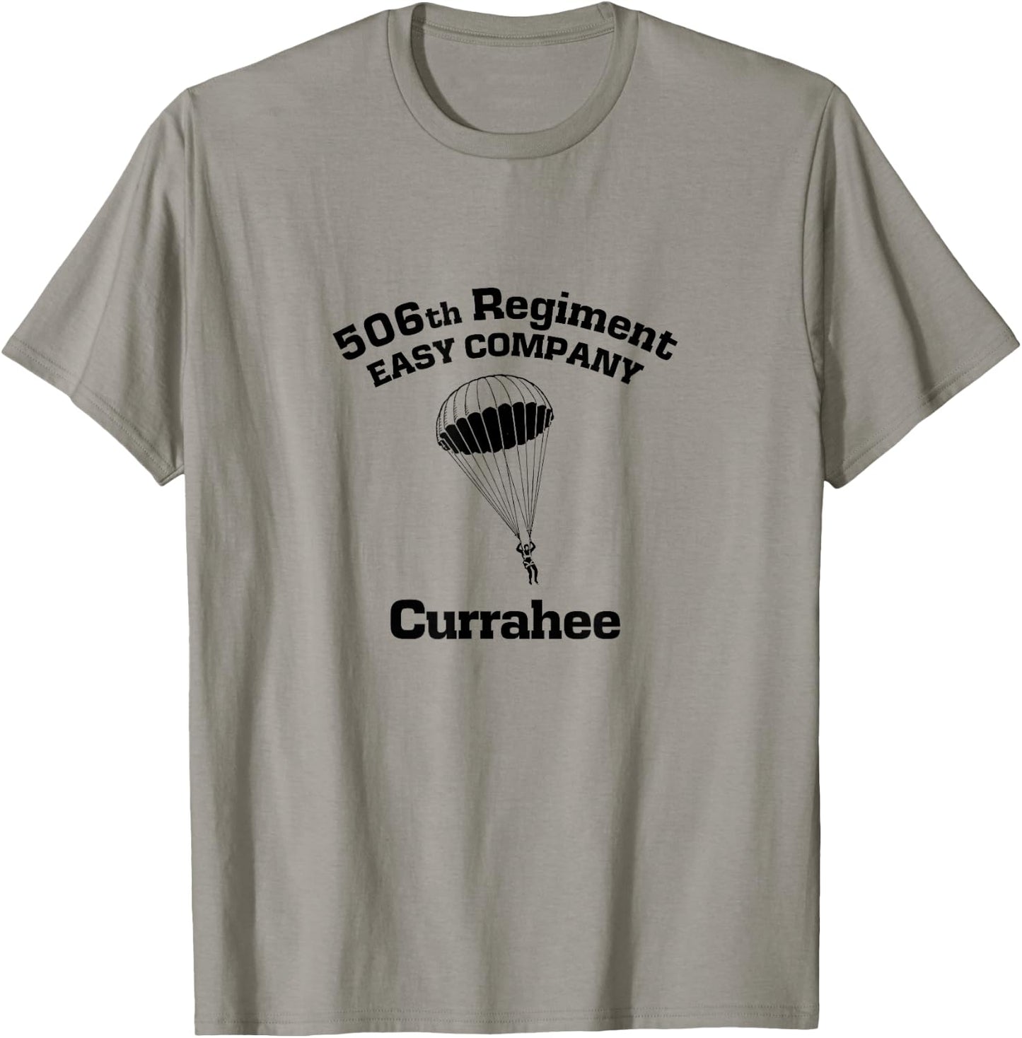 Easy Company 101st Airborne Currahee Parachute version T-Shirt - T-Shirt | Sand