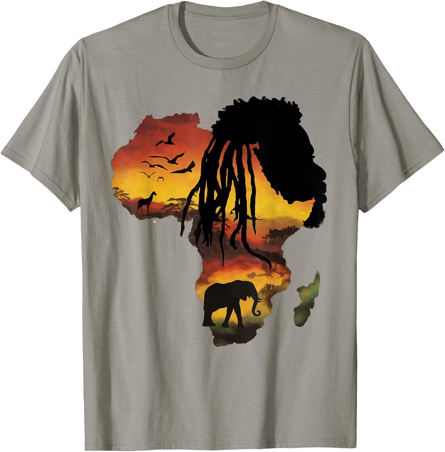 Africa Is Calling I Must Go African Heritage Family Roots T-Shirt - T-Shirt | Sand