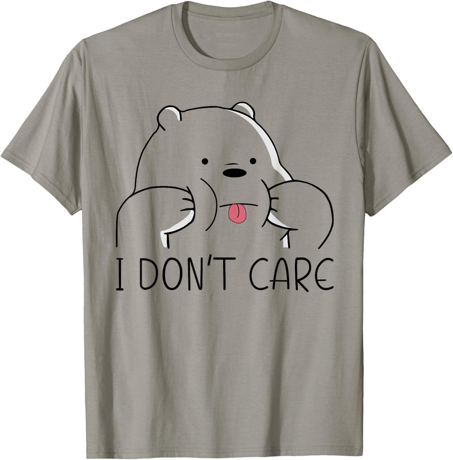I Don't Care Bear Men Women Boys Girls Funny Bear T-Shirt - T-Shirt | Sand