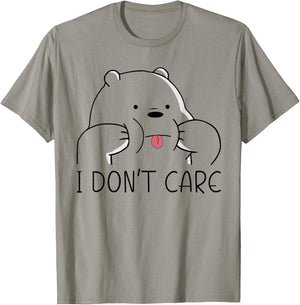 I Don't Care Bear Men Women Boys Girls Funny Bear T-Shirt - T-Shirt | Sand