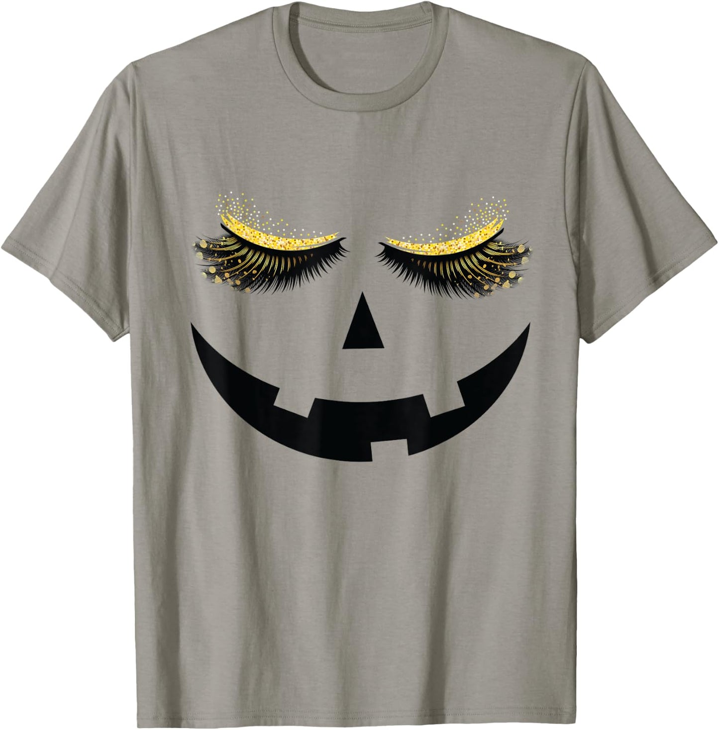Halloween Pumpkin Beautiful Eyelashes Jack o Lantern Women T-Shirt - T-Shirt | Sand