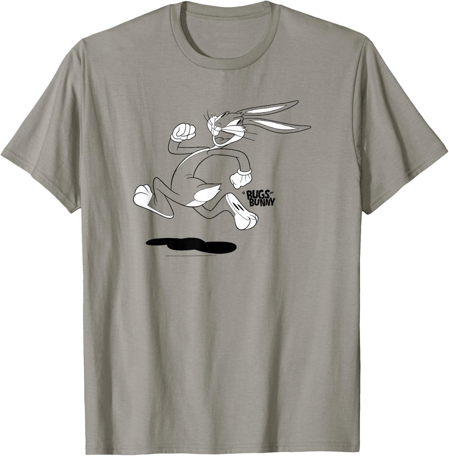 Looney Tunes Bugs Bunny Running Away Simple Outline T-Shirt - T-Shirt | Sand