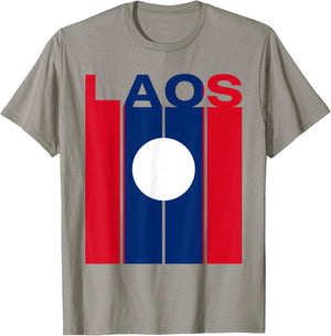 Laos Flag T-Shirt - T-Shirt | Sand