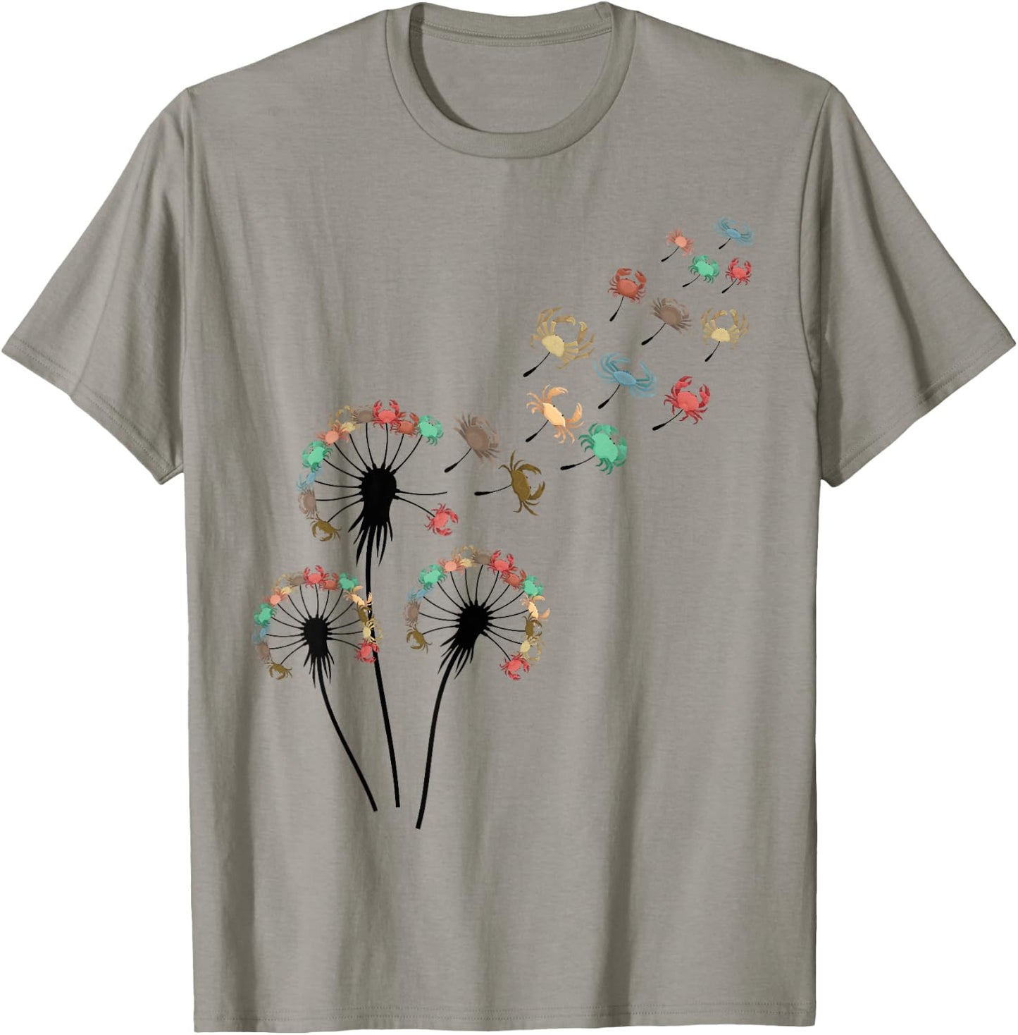 Flower Dandelion Crabs Stuff for Crab Lover | Crab T-Shirt - T-Shirt | Sand