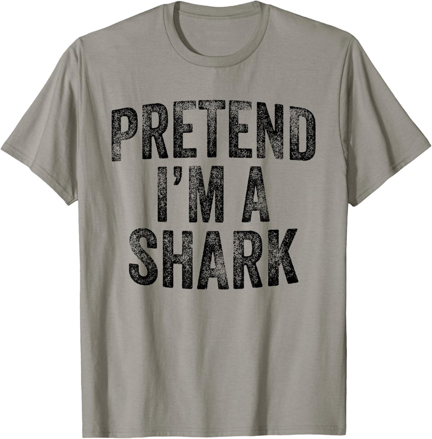 Pretend I'm A Shark Family Lazy Easy Halloween Party Costume T-Shirt - T-Shirt | Sand